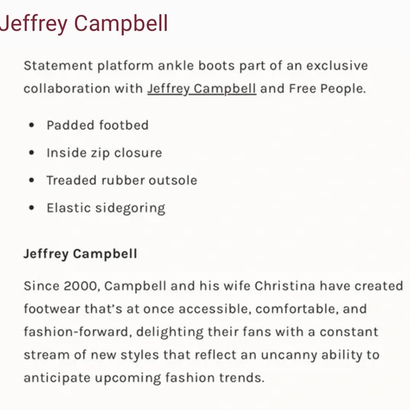 Jeffrey Campbell New Free People Preston Platform Lug Heel Size 10 Boots Booties - Picture 9 of 11